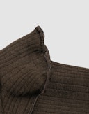Baby ribbed wool dress with ruffles Dark chocolate brown