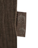 Baby ribbed wool dress with ruffles Dark chocolate brown
