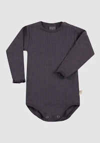 Langermet body i merinoull til baby