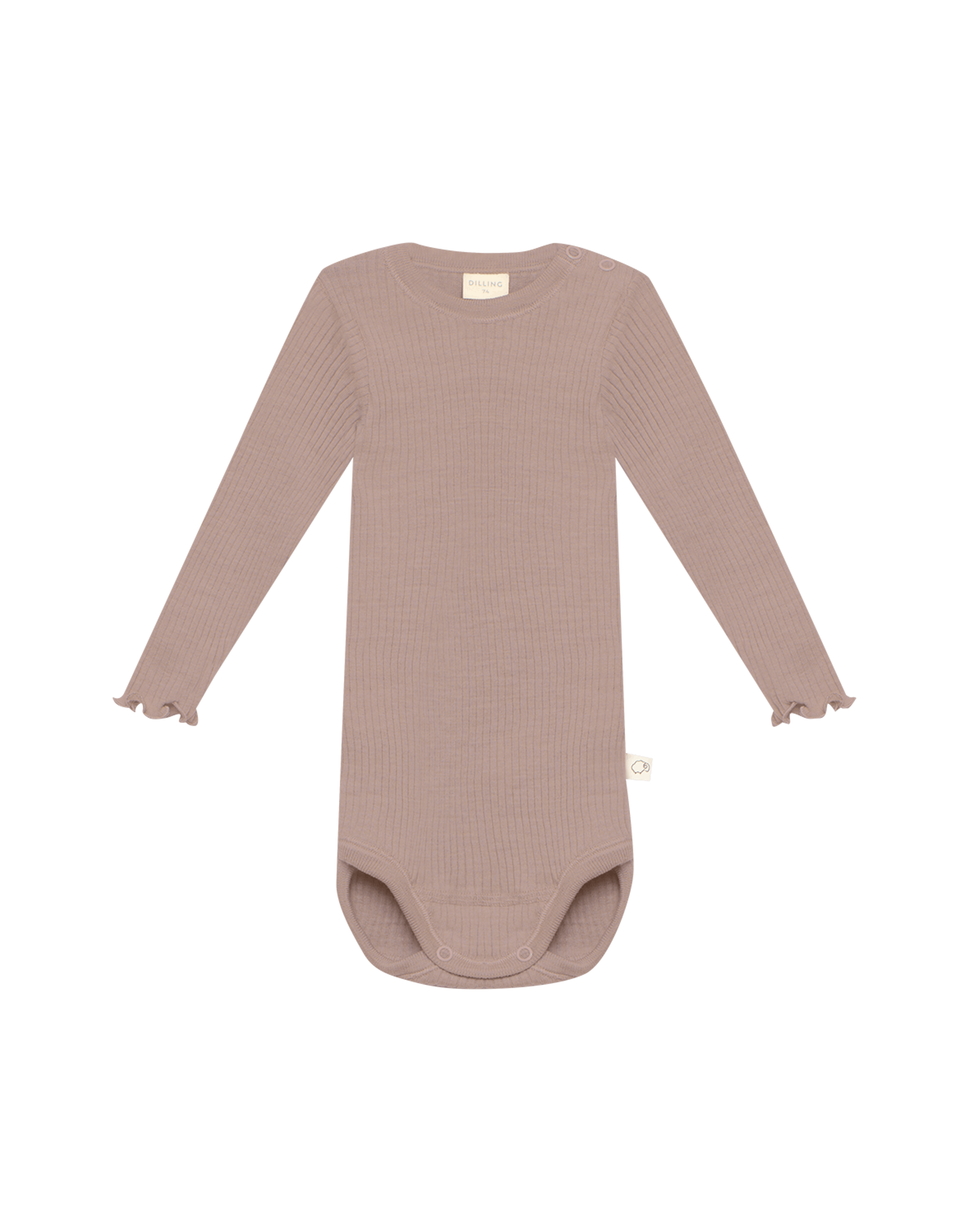 Langermet body i merinoull til baby Vintage-ballerina