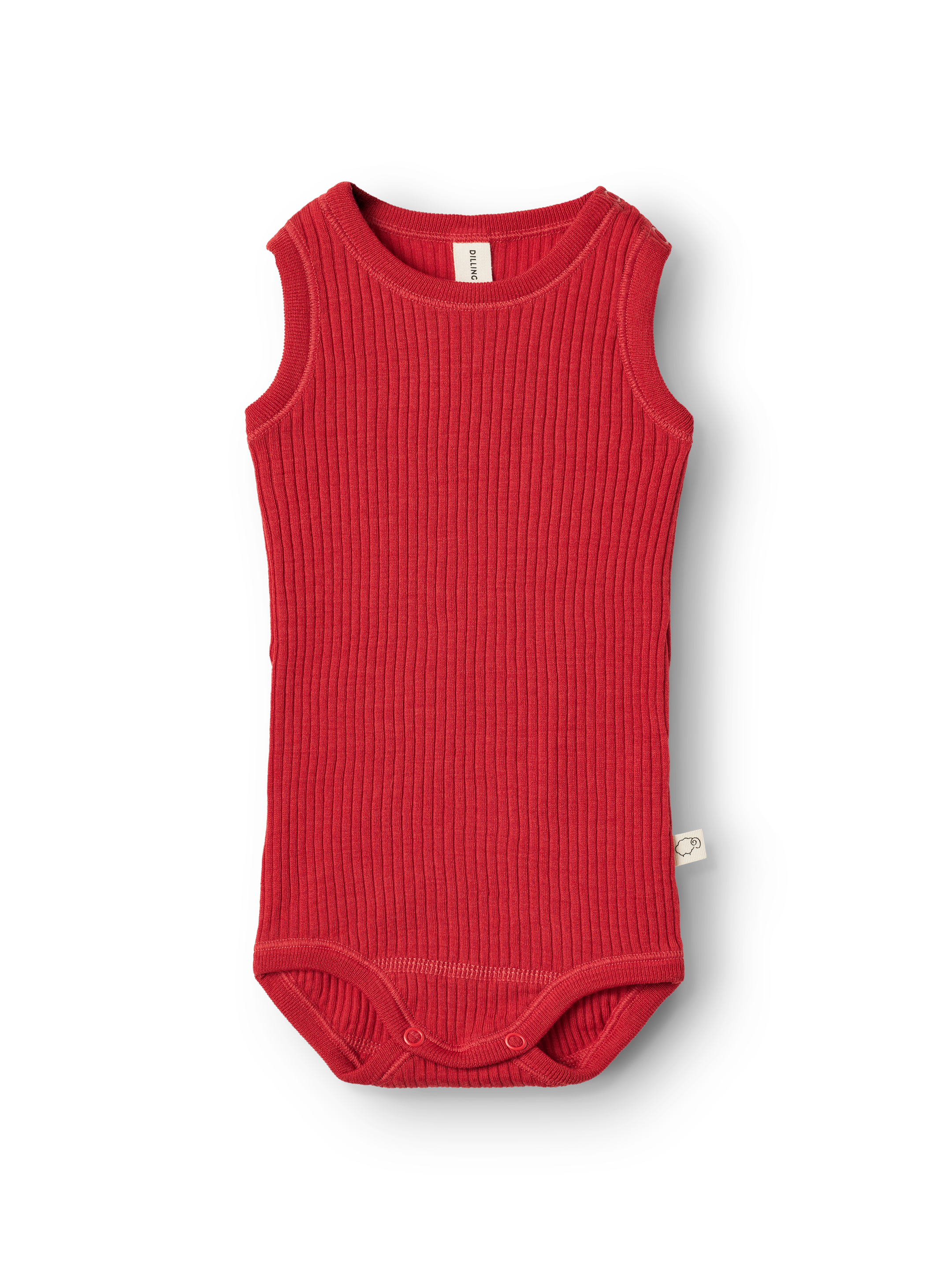 Body uten ermer i merinoull til baby Månestein #FG-5233-0131-568  Body uten ermer i merinoull til baby