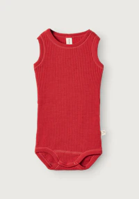 Body uten ermer i merinoull til baby Månestein #FG-5233-0131-568 Body uten ermer i merinoull til baby