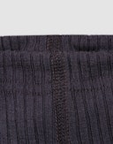 Leggings i merinoull med dekorkant til baby Aubergine