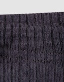 Leggings i merinoull med dekorkant til baby Aubergine