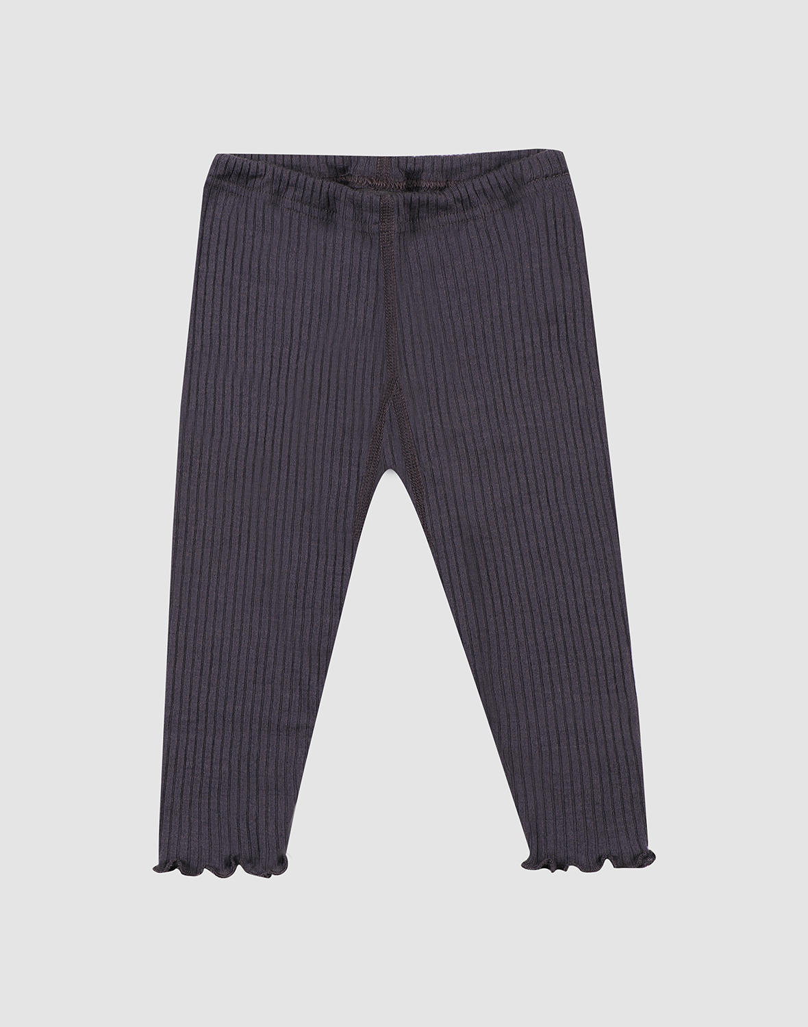 Leggings i merinoull med dekorkant til baby