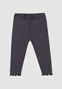 Leggings i merinoull med dekorkant til baby