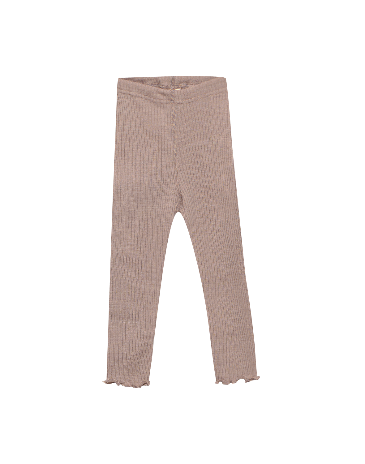 Leggings i merinoull med dekorkant til baby