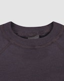 Sweatshirt i merinoullfrotté til baby Aubergine