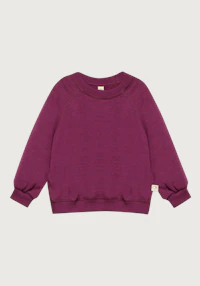 Sweatshirt i merinoullfrotté til baby