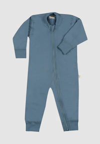 One-piece i merinoullfrotté til baby