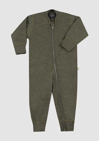 One-piece i merinoullfrotté til baby