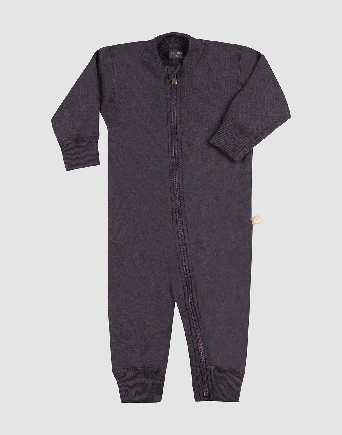 One-piece i merinoullfrotté til baby