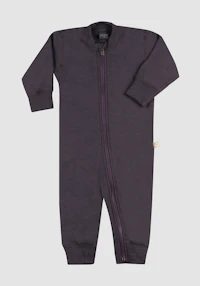 One-piece i merinoullfrotté til baby