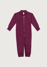 One-piece i merinoullfrotté til baby