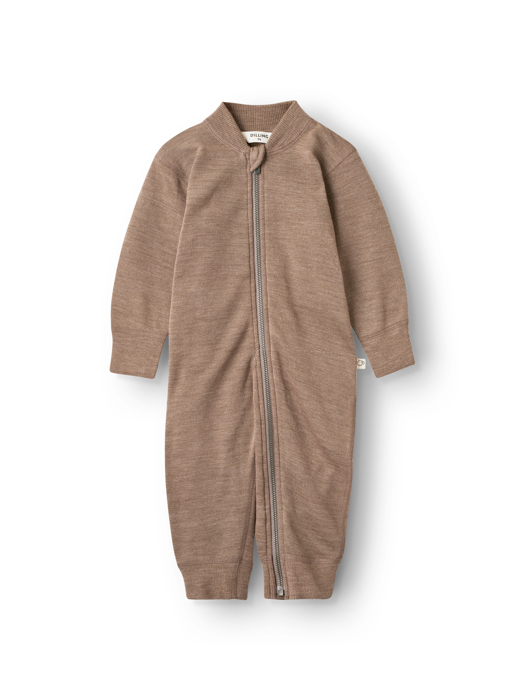 One-piece i merinoullfrotté til baby