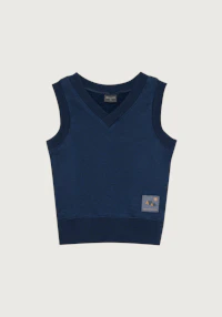 Vest i merinoullfrotté til babyer