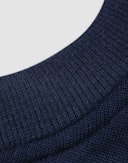 Balaklava i merinoullfrotté til baby Marineblå
