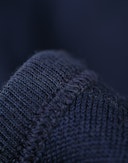 Balaklava i merinoullfrotté til baby Marineblå