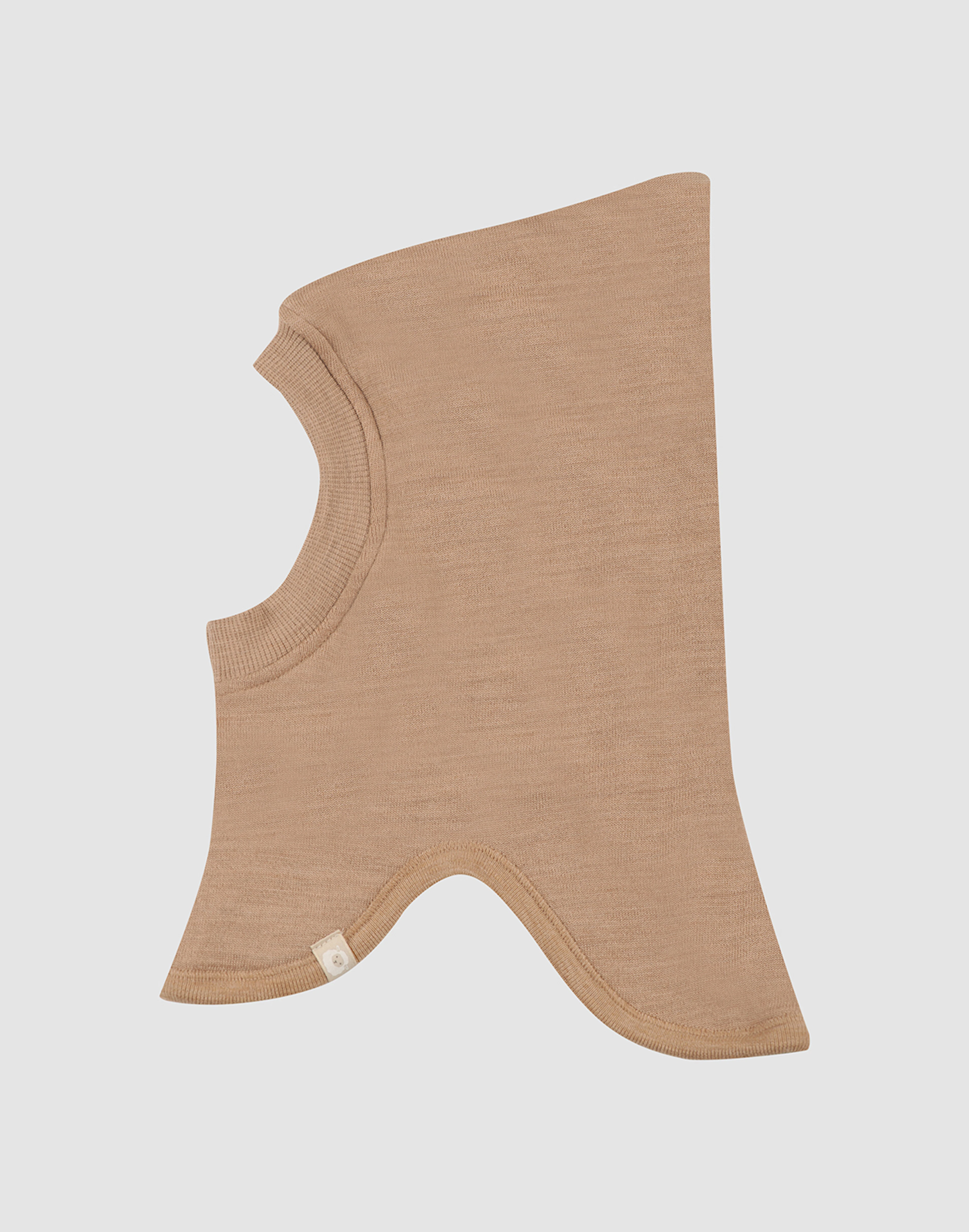 Merino Rib Balaclava - Oat Melange main image 0