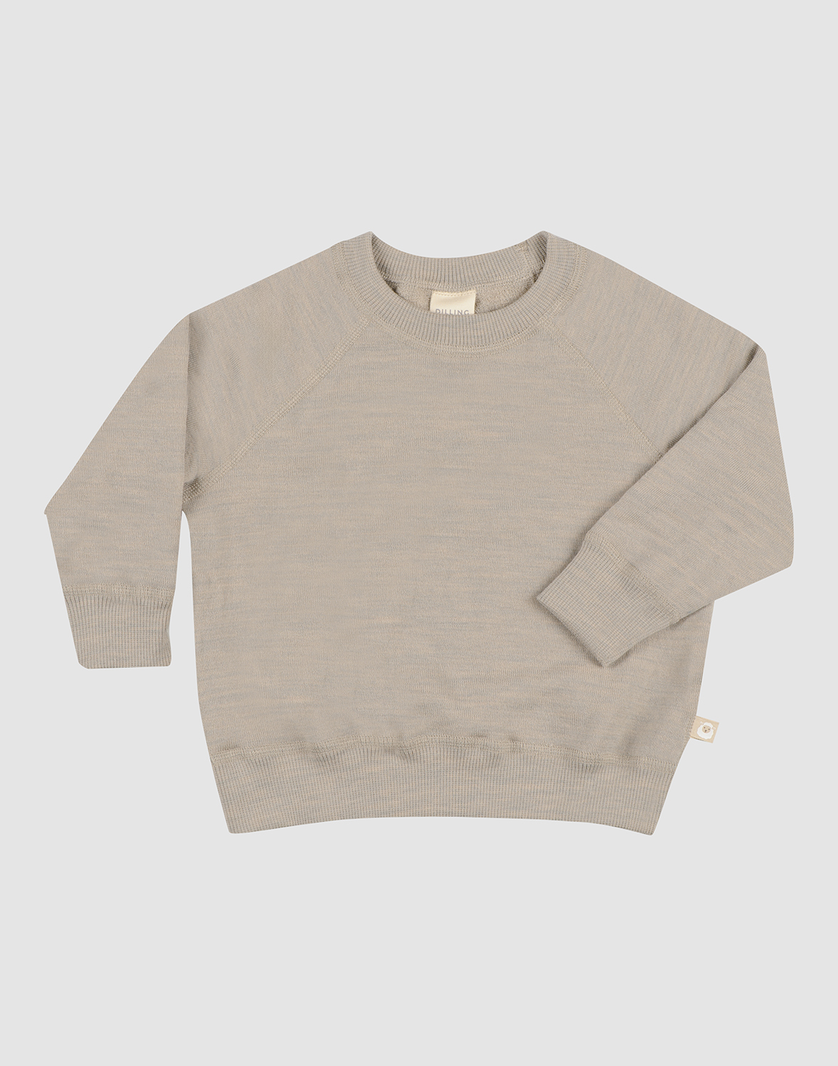 Sweatshirt i merinoullfrotté til baby