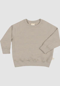 Sweatshirt i merinoullfrotté til baby