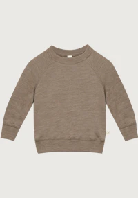 Sweatshirt i merinoullfrotté til baby