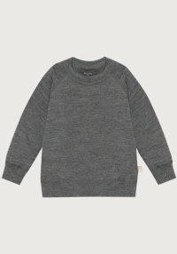 Sweatshirt i merinoullfrotté til baby