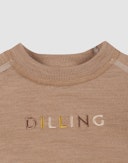 Sweatshirt i merinoullfrotté til baby Karamellmelert