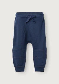 Joggebukse i merinoullfrotté med knebeskyttelse til baby