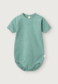 Kortermet body i bomull til baby