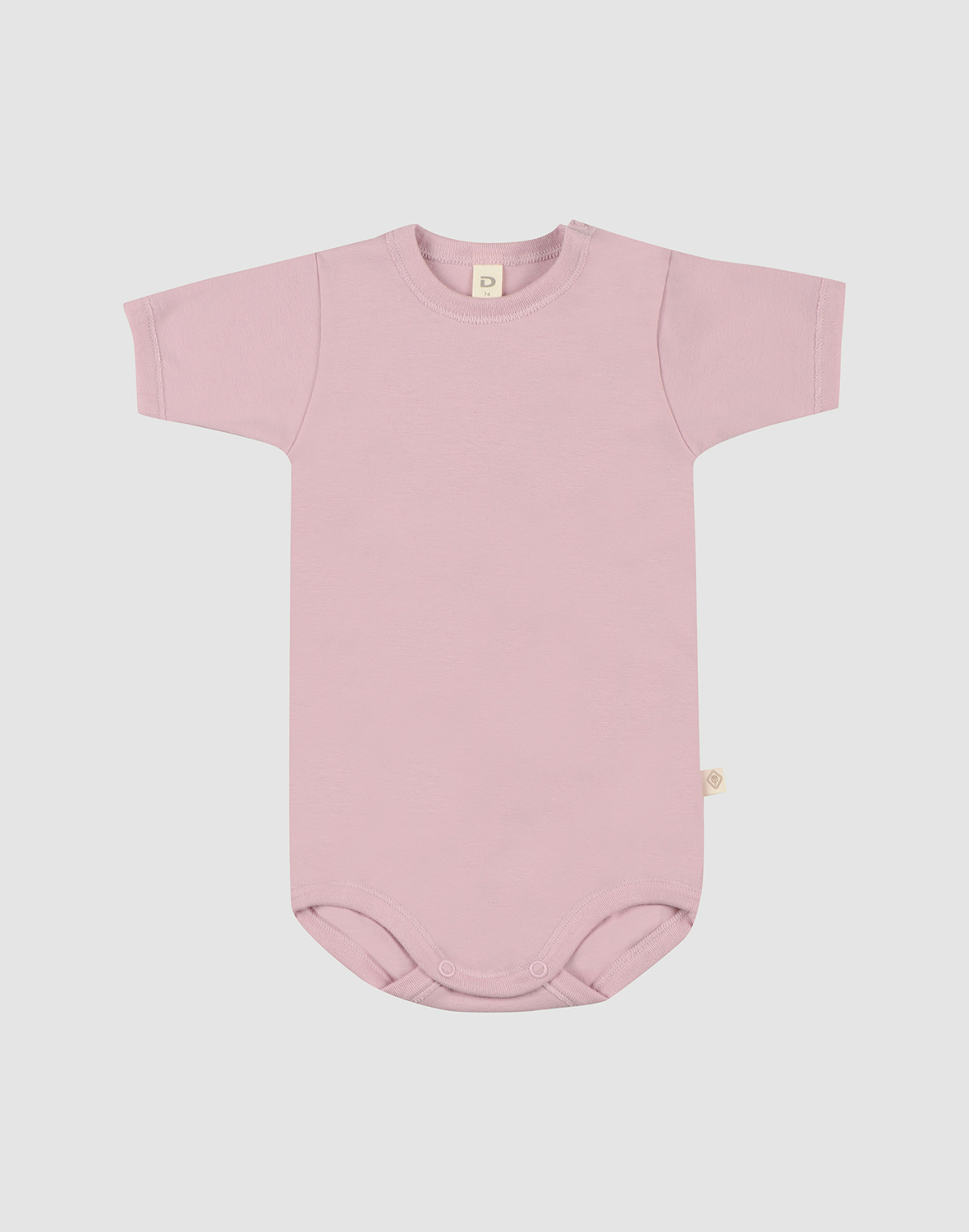 Baby cotton short sleeve body Misty pink