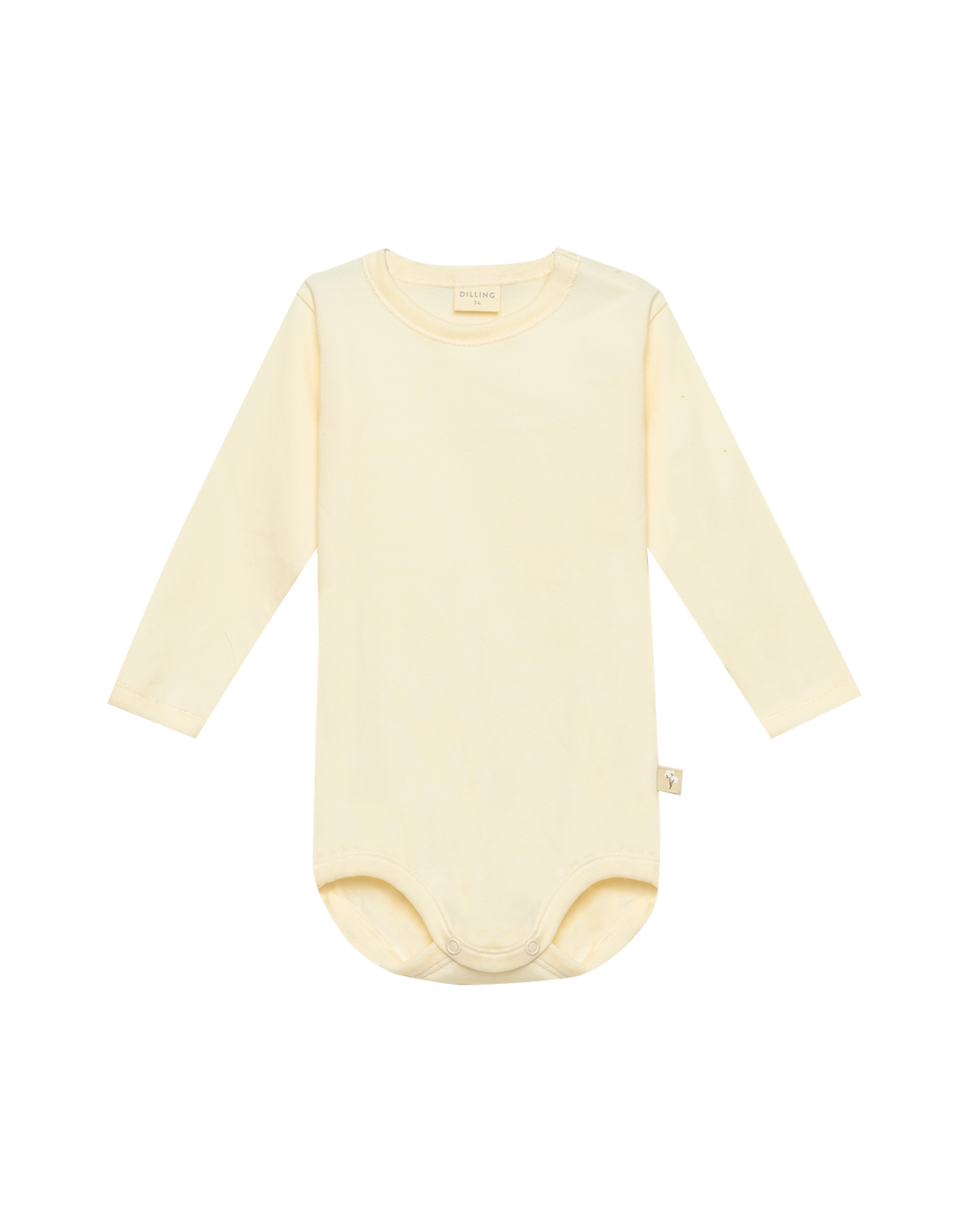 Body med lange ærmer i bomuld til baby Natur