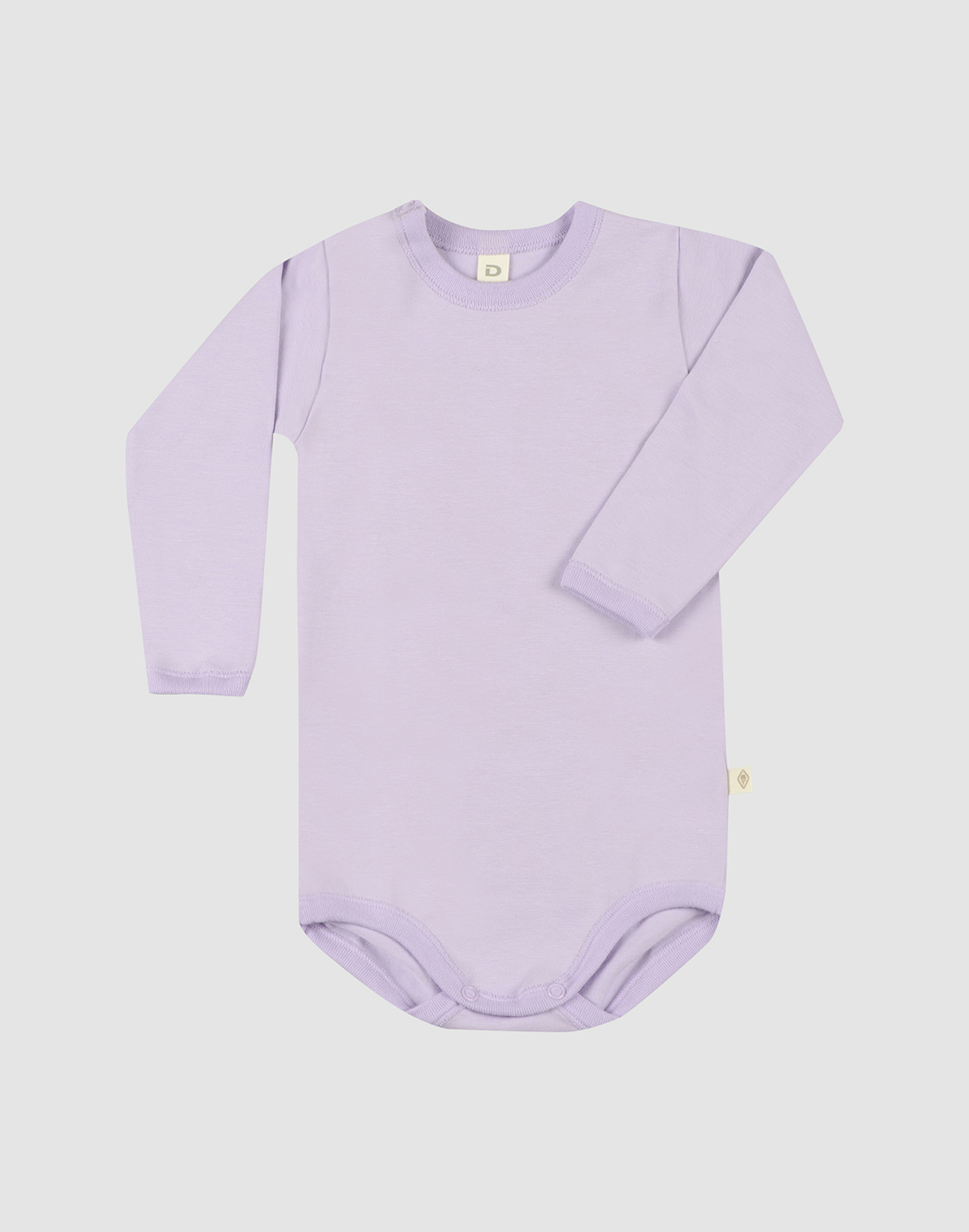 Baby cotton long sleeve bodysuit Lilac