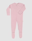 Sleepsuit i bomull til baby Tåkerosa