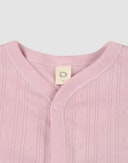 Sleepsuit i bomull til baby Tåkerosa