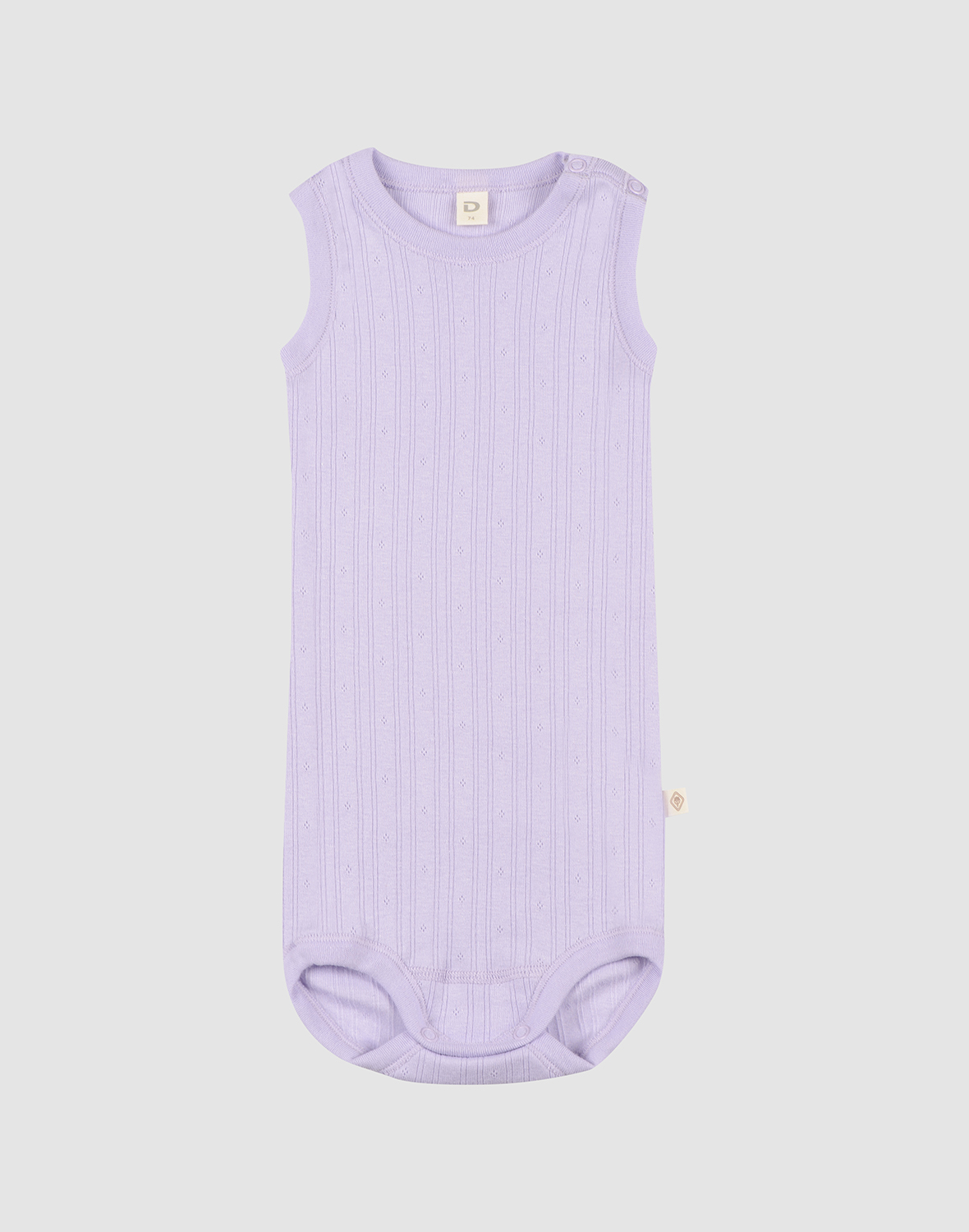 Body uten ermer i bomull til baby