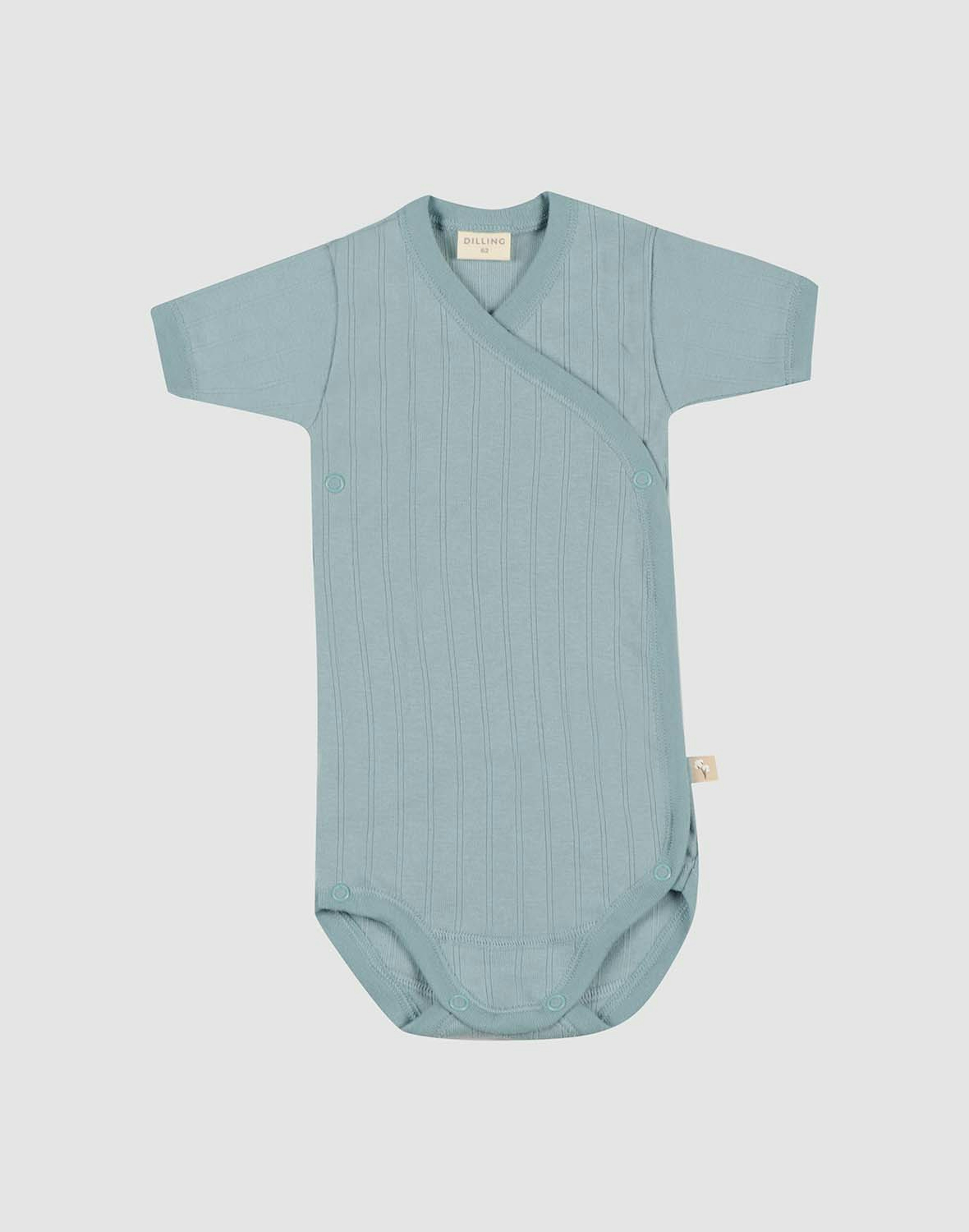 Omslagsbody i bomull til baby Aqua blå