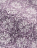 Langermet topp i merinoull med nordisk mønster til baby Nordic lilac melange