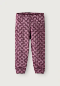 Tights i merinoull med nordisk mønster til baby