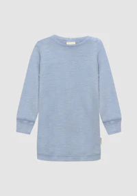 Langermet topp i ull/silke til baby
