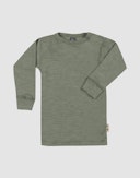 Baby merino wool/silk long-sleeve top Jade green