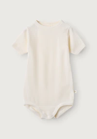 Kortermet dress i ull/silke til baby
