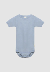 Kortermet dress i ull/silke til baby