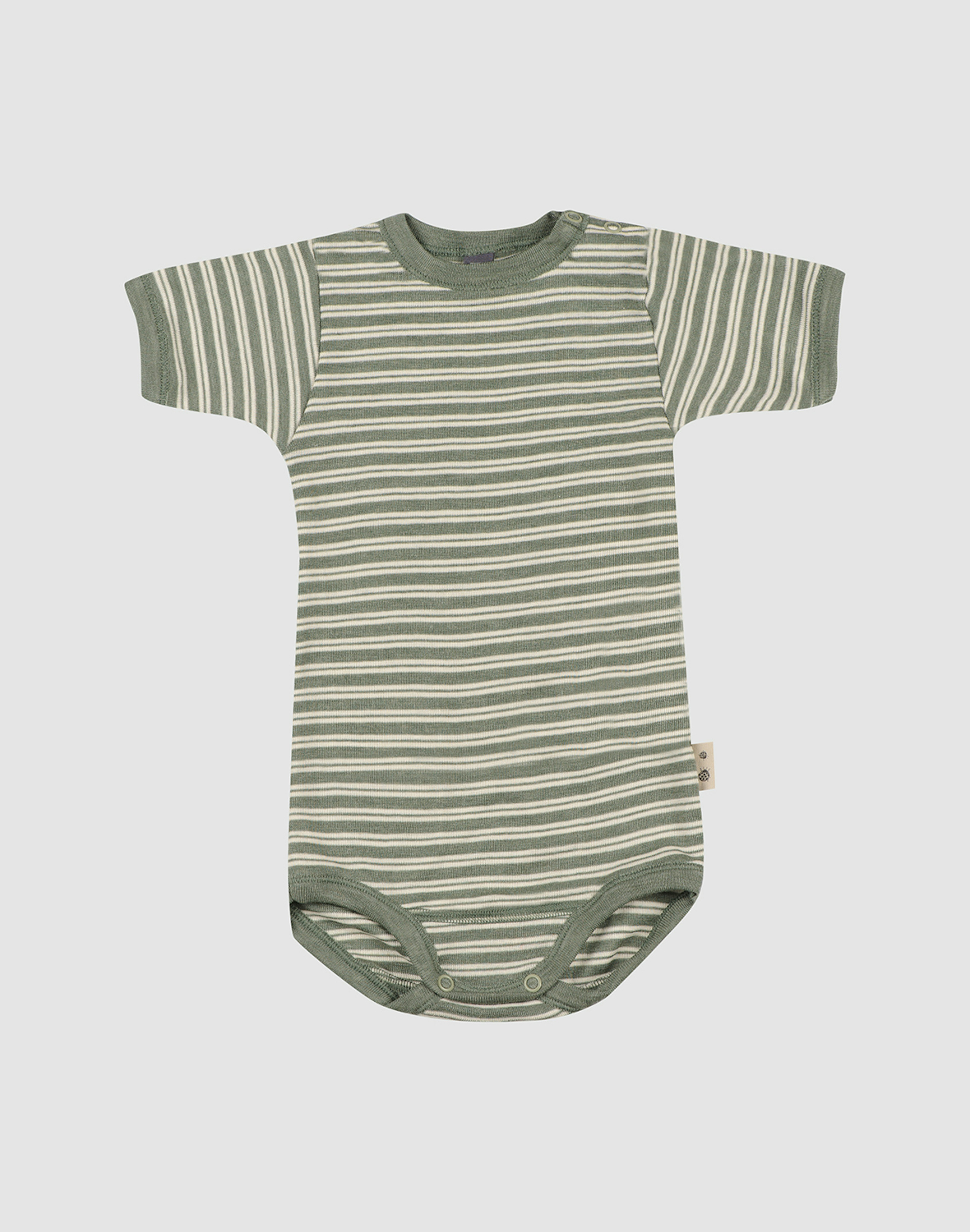 Kortermet dress i ull/silke til baby Jade/ natur