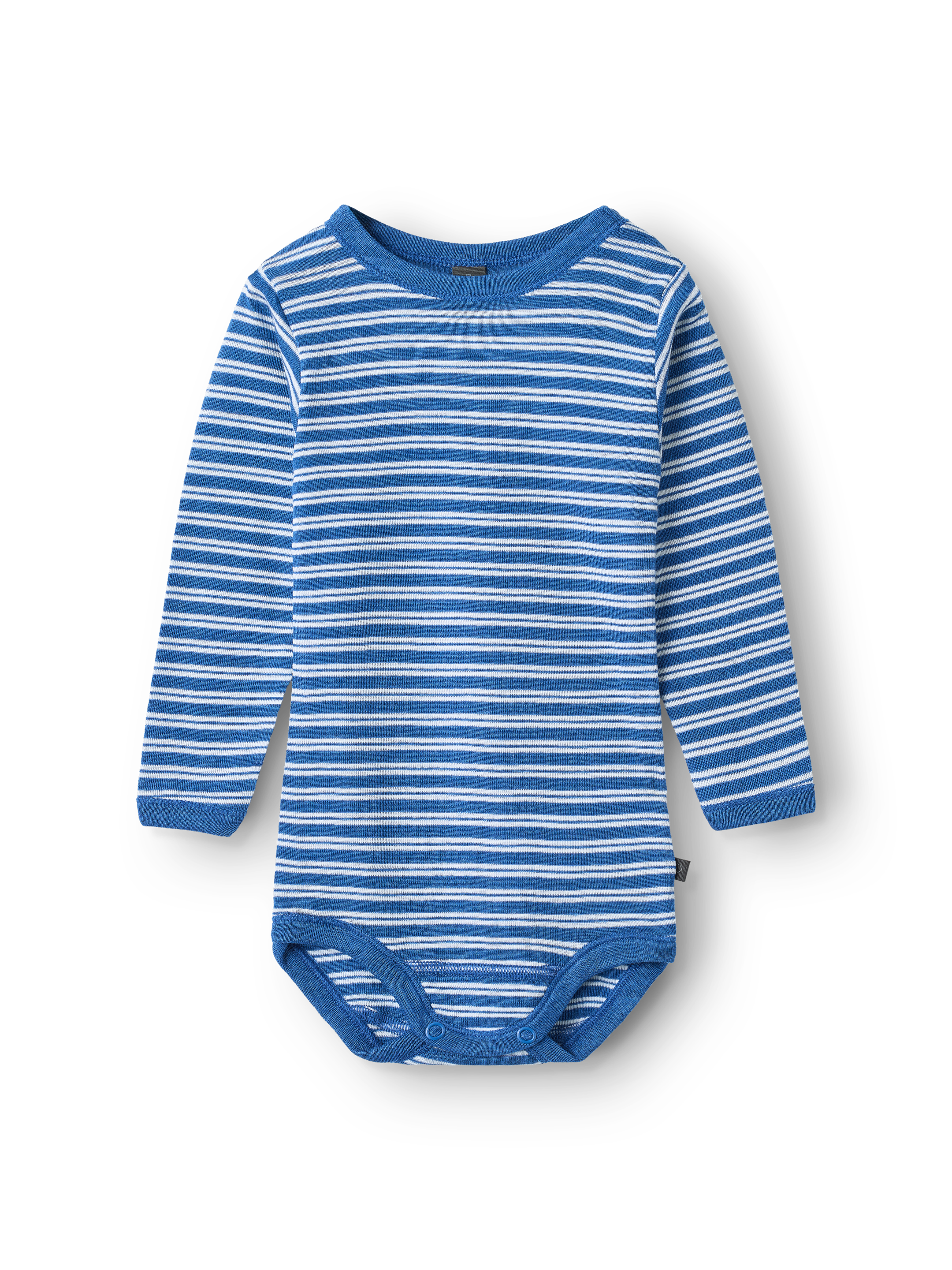 Langermet body i merinoull/silke til baby