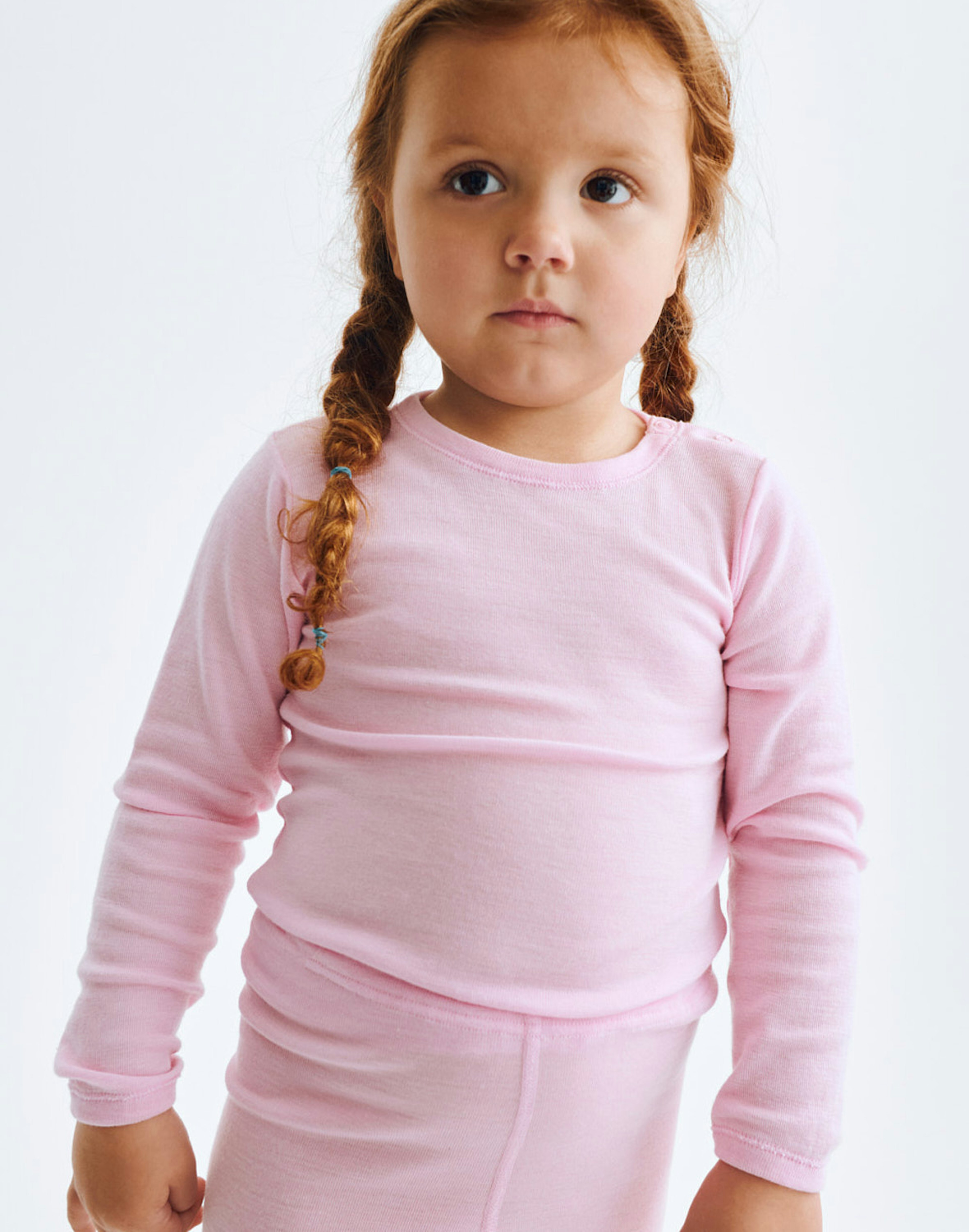 Romper met lange mouw van merinowol/zijde voor baby's