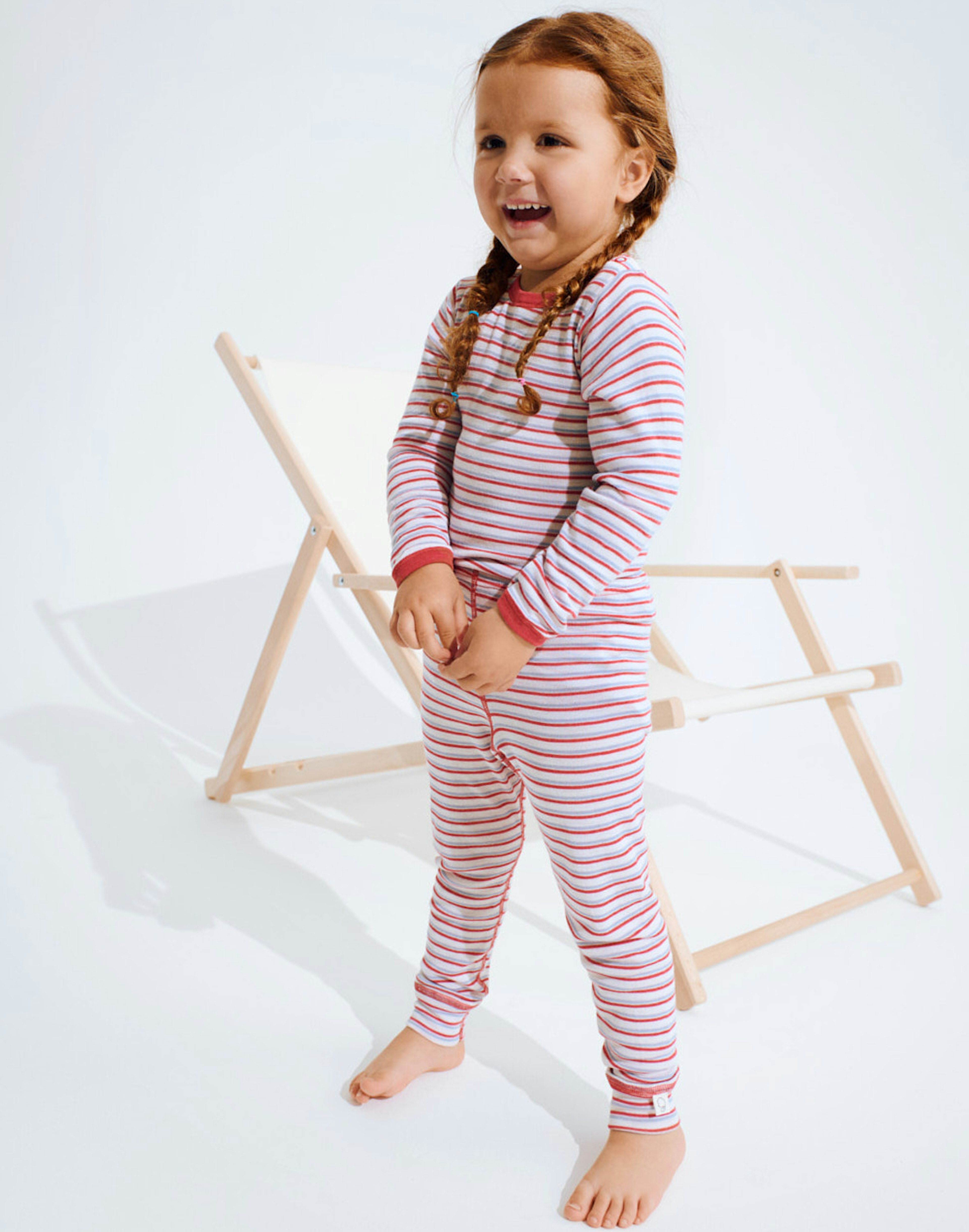 Romper met lange mouw van merinowol/zijde voor baby's