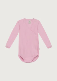 Body med omslag i økologisk ull/silke til baby