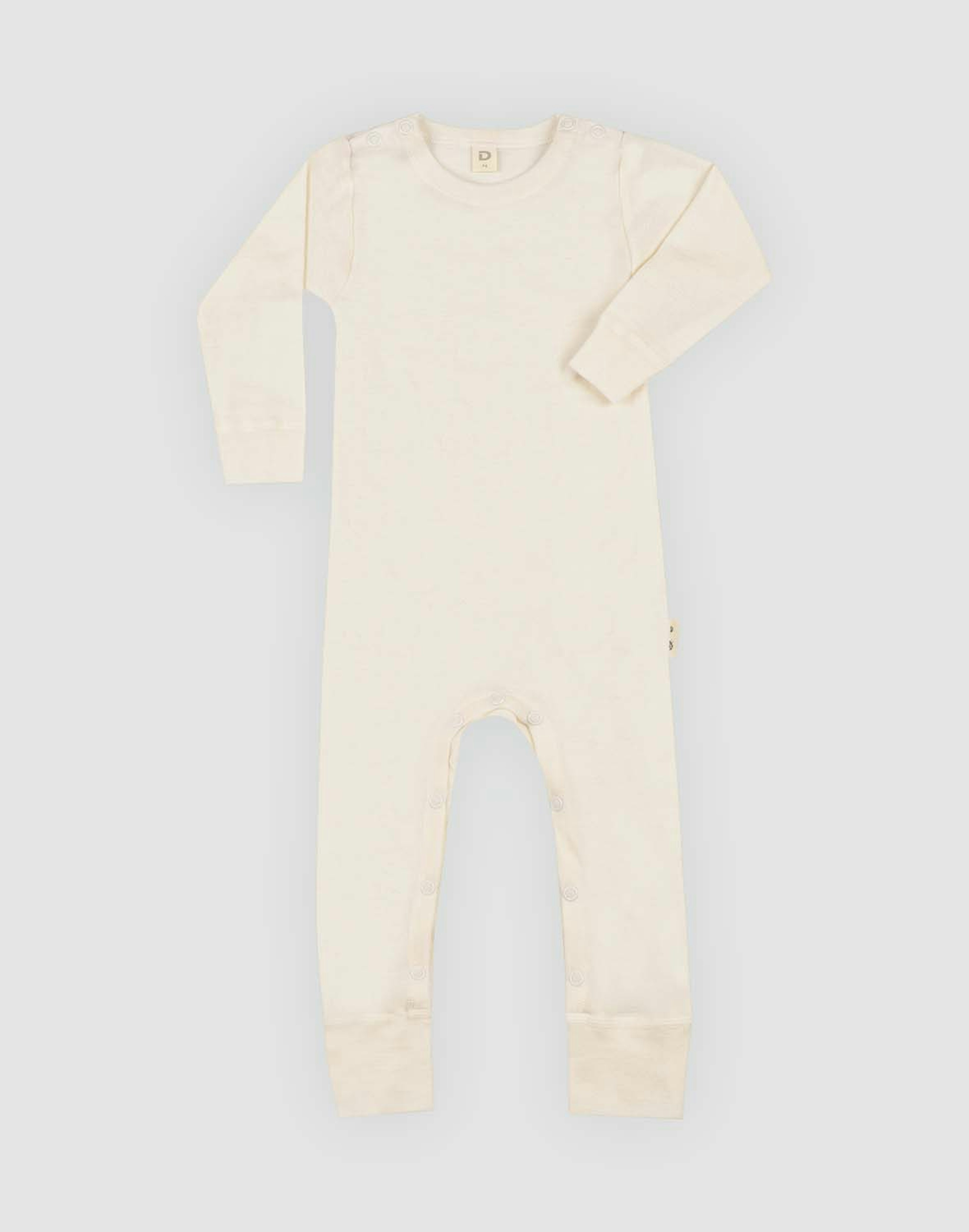 Sparkebukse i merinoull/silke til baby Natur