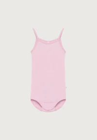 Body i merinoull/silke med skulderstropper til baby
